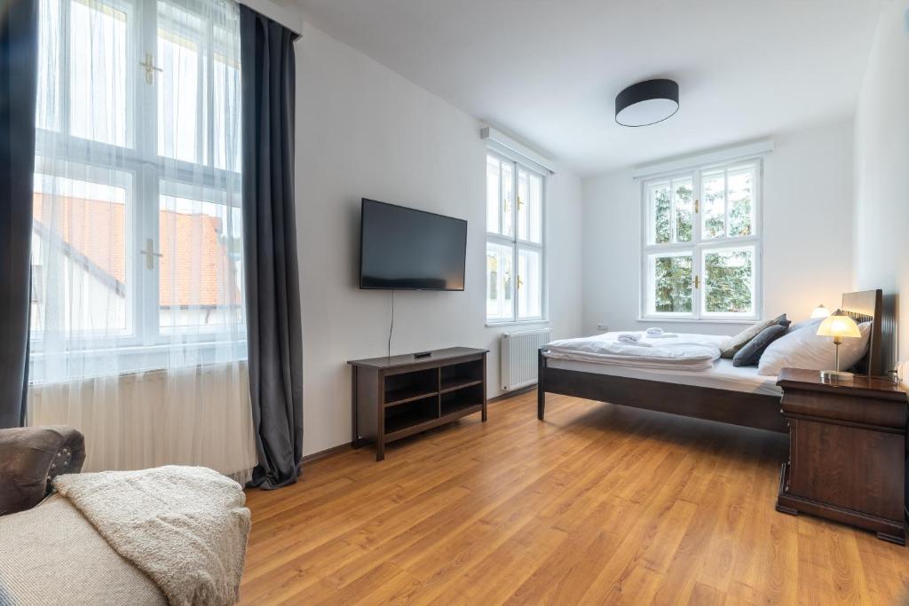 Postel nebo postele na pokoji v ubytování Villa Wurmfeld