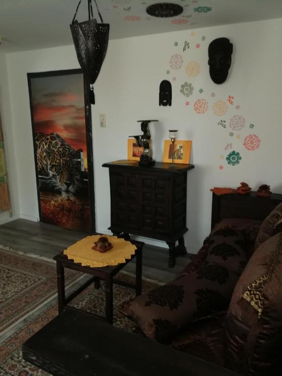Posezení v ubytování Gästehaus Fuchsröhre