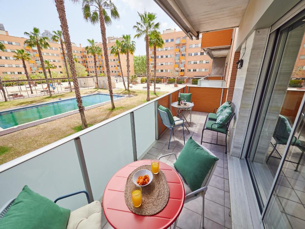 Bazén v ubytování Vila Olimpica Pool Suites nebo v jeho okolí