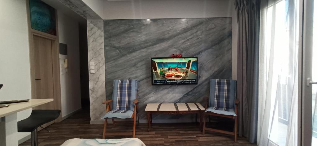Posezení v ubytování Apartment Center Piraeus location Kastella Passalimani Port