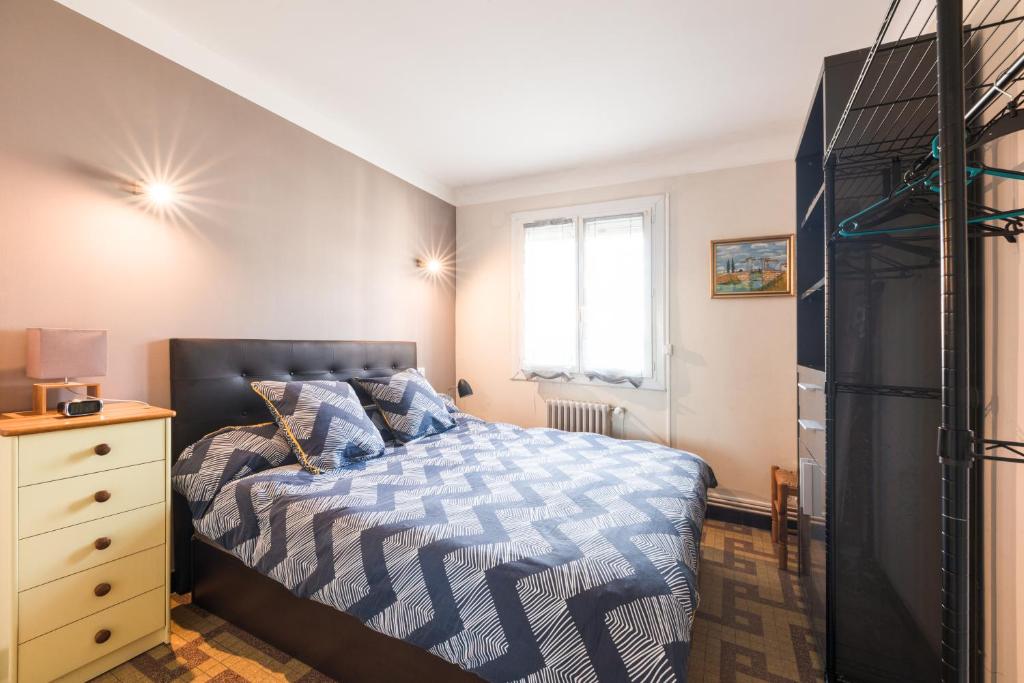 Postel nebo postele na pokoji v ubytování Appart T3 50m PLAGE JARDIN PARKING