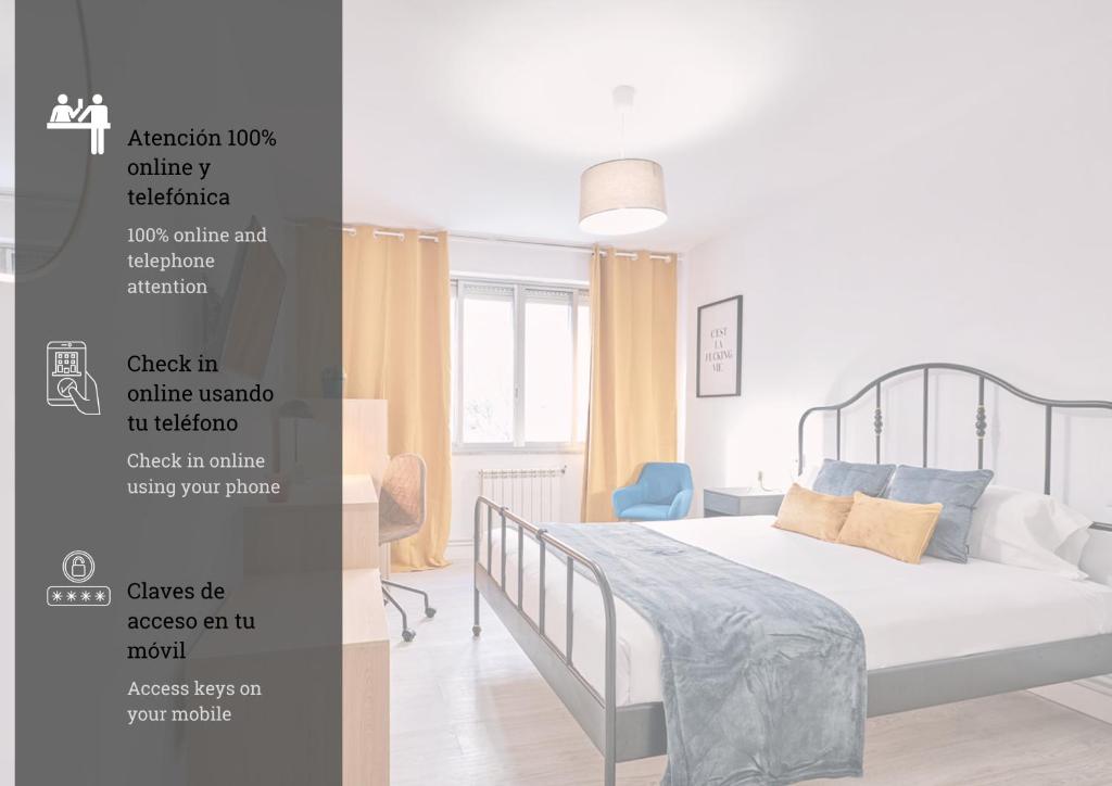 Ліжко або ліжка в номері Dadá Coliving & Rooms by Serendipia Turismo