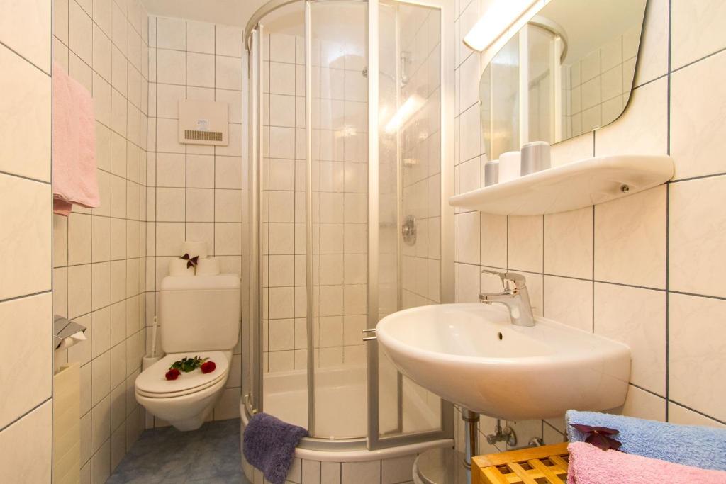 Kúpeľňa v ubytovaní Oberhaslinghof