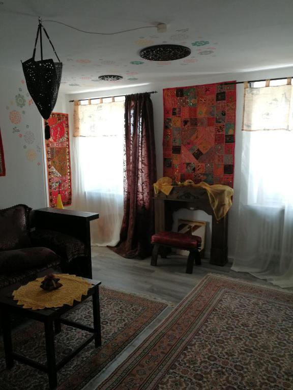 Posezení v ubytování Gästehaus Fuchsröhre