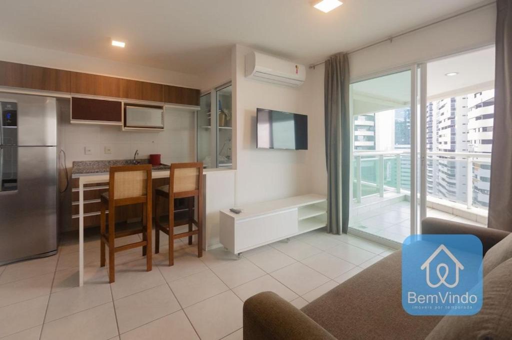 מטבח או מטבחון ב-Apartamento ao lado do Salvador Shopping 4