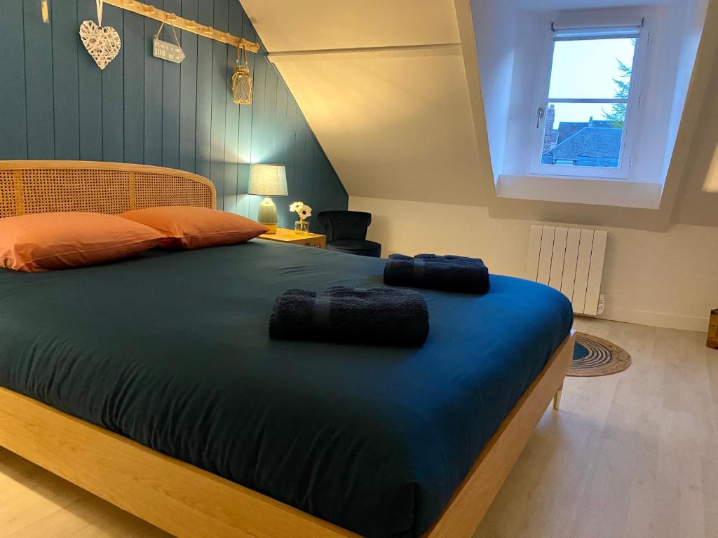 Posteľ alebo postele v izbe v ubytovaní La Casa de la Mouette Rieuse