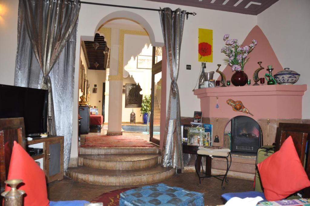 Posezení v ubytování Riad des Etoiles