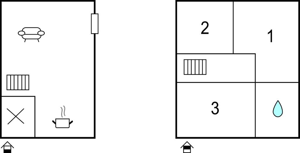 The floor plan of 3 Bedroom Gorgeous Home In Uscio