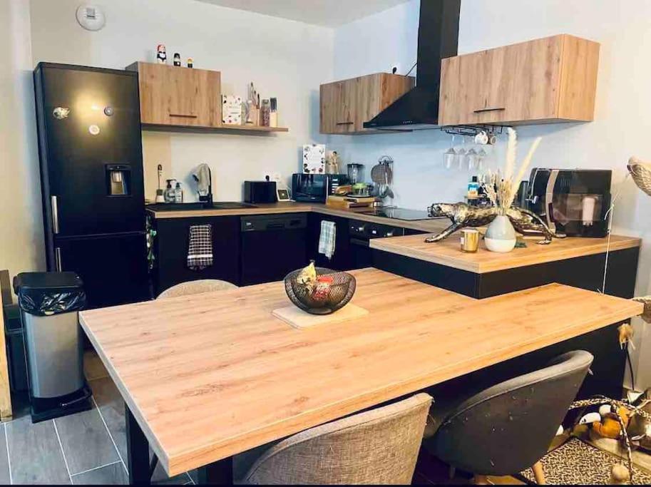 Kuchyňa alebo kuchynka v ubytovaní Le Plessis Capitale - Appartement entier avec jardin