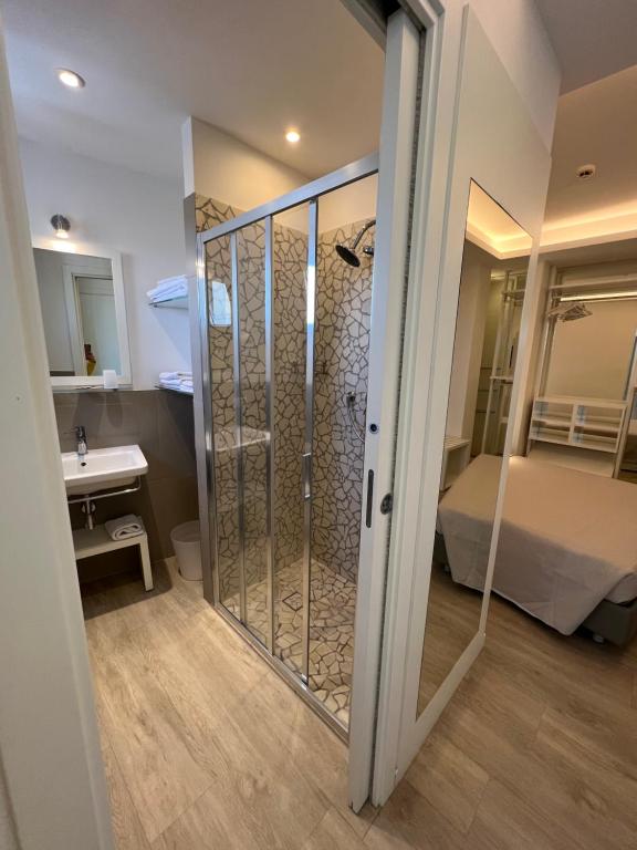 Koupelna v ubytování Hotel Ardea