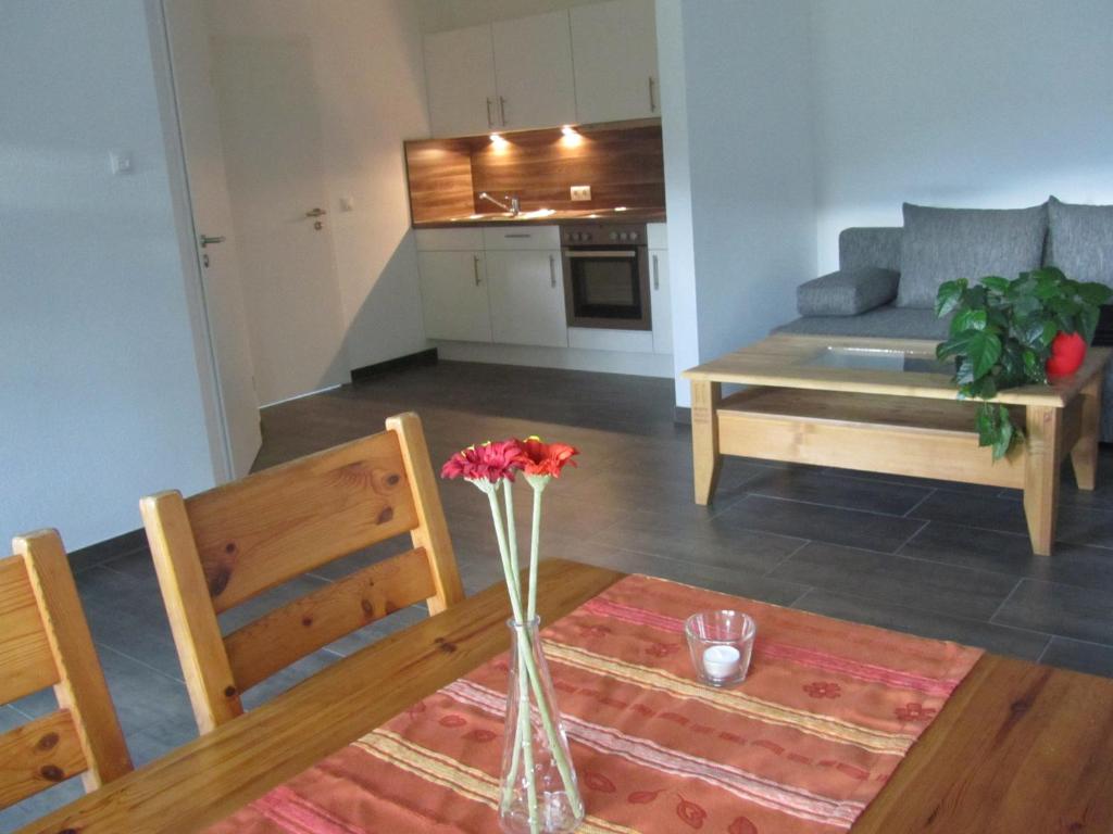 Kuchyň nebo kuchyňský kout v ubytování Werners Ferienwohnung