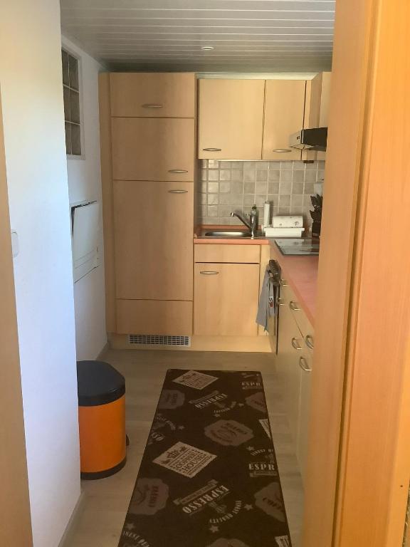 Kuchyň nebo kuchyňský kout v ubytování Ferienwohnung Zur Sperrmauer