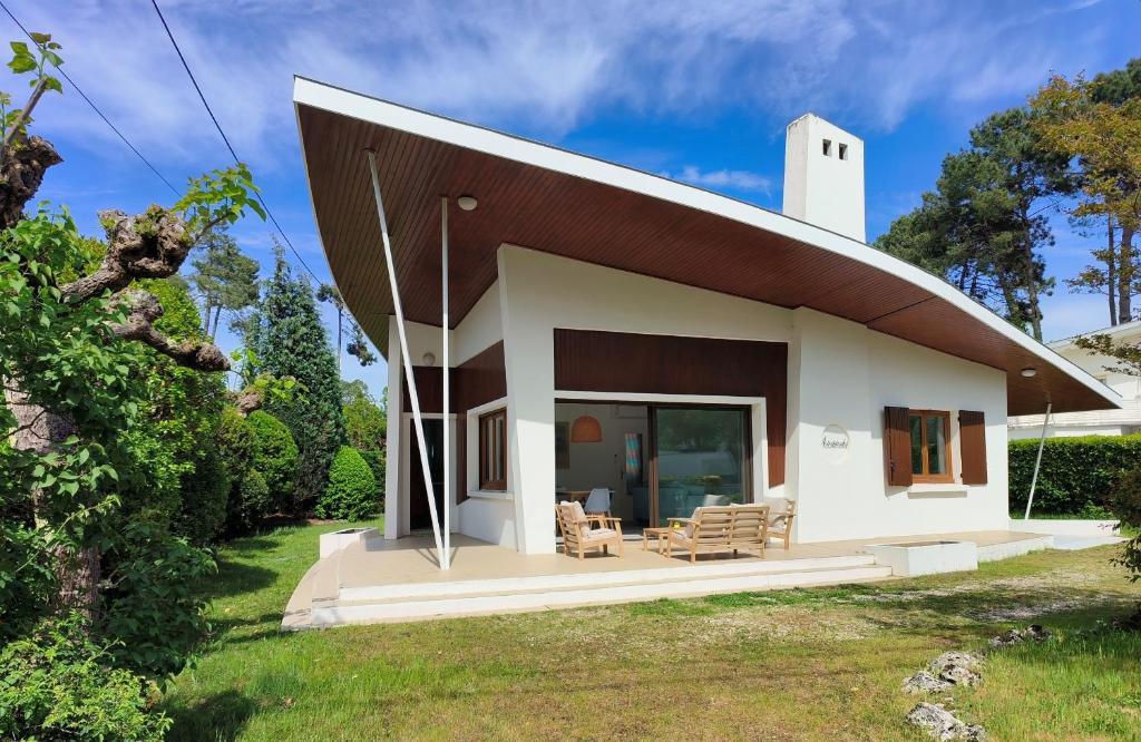 Bygningen som feriehuset ligger i