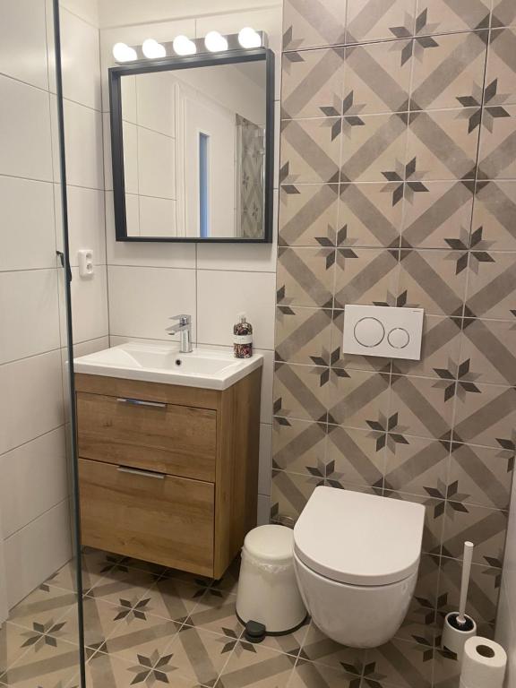 A bathroom at R-Penzion