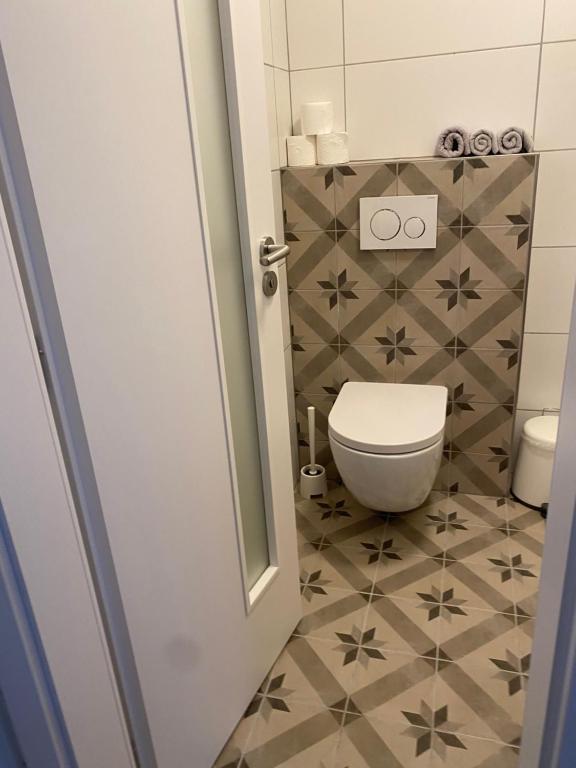 A bathroom at R-Penzion