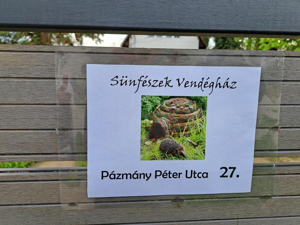 Certifikát, hodnocení, plakát nebo jiný dokument vystavený v ubytování Sünfészek Vendégház