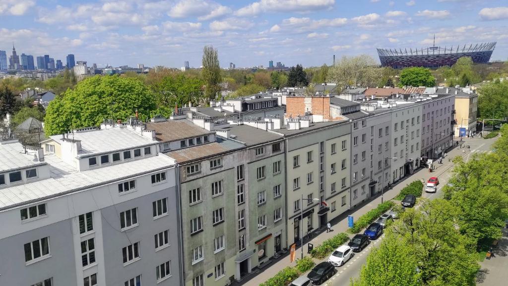 Výhľad na mesto Varšava alebo výhľad na mesto priamo z apartmánu
