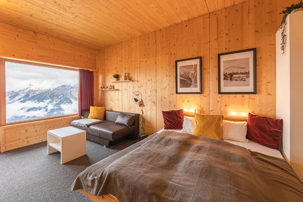 Posteľ alebo postele v izbe v ubytovaní Venet Gipfelhütte