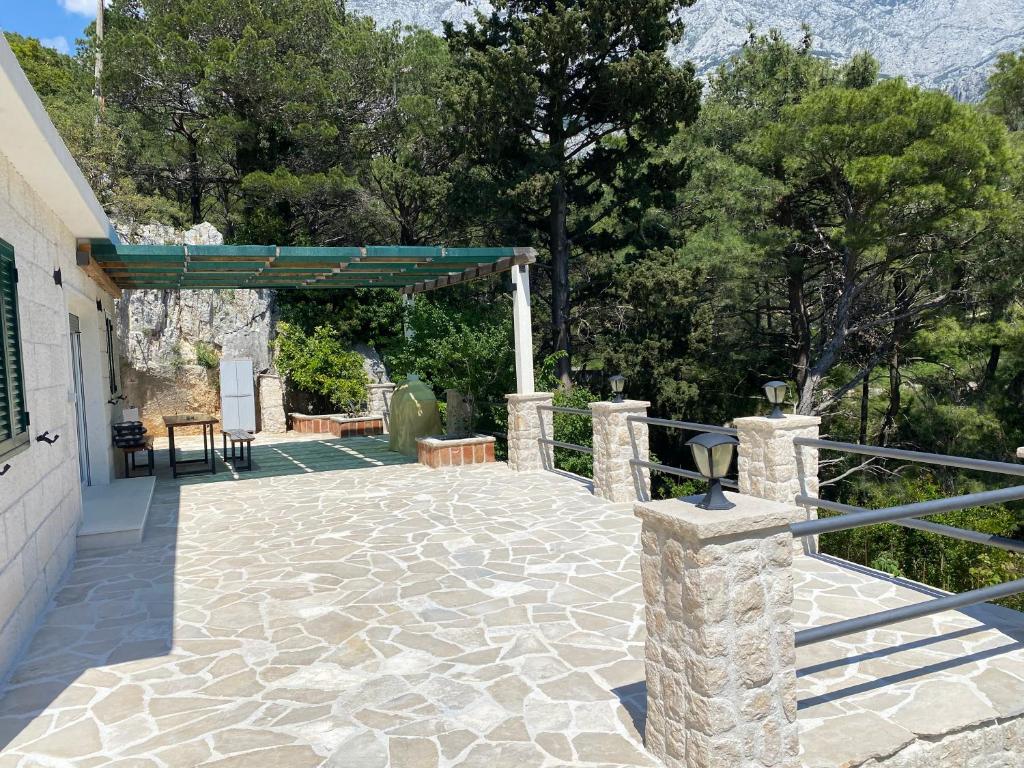 Balkón alebo terasa v ubytovaní Holiday Home Nugal Makarska 2+2