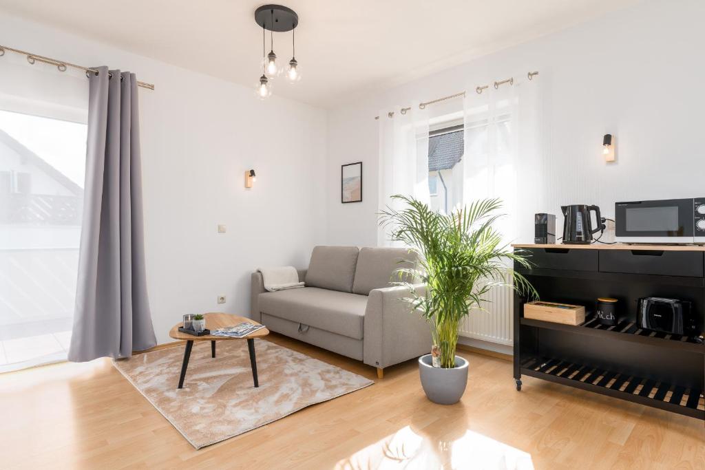 Kuchyň nebo kuchyňský kout v ubytování Harmony: Edersee Apartment – Sperrmauer – Lounge