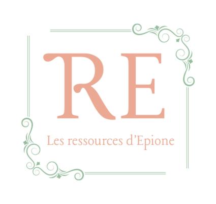 un logotipo con las iniciales en rosa en Les ressources d'Epione, en Lamastre