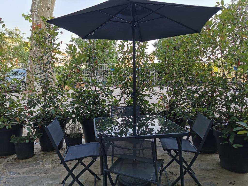 Vonkajšia záhrada v ubytovaní Appart Hotel Spa Perpignan
