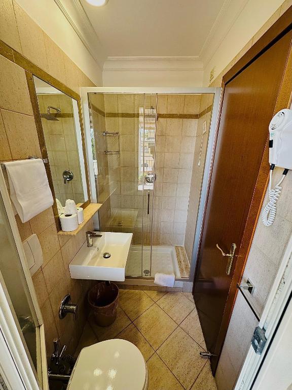 Koupelna v ubytování Hotel Principe Di Piemonte