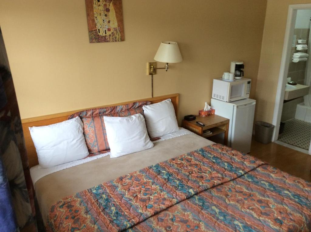 Postel nebo postele na pokoji v ubytování Lion Motel