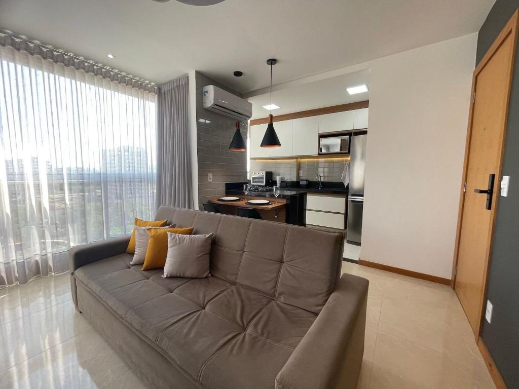 Η κουζίνα ή μικρή κουζίνα στο Studio moderno e aconchegante na Praia de Itaparica