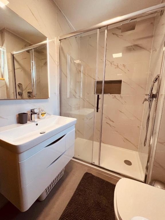 A bathroom at Apartman Bijeca - Medulin