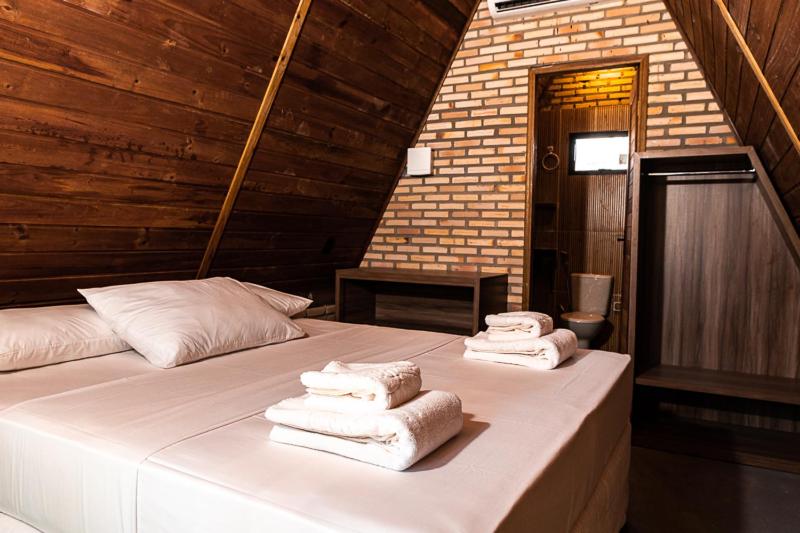 Postel nebo postele na pokoji v ubytování Pousada Al Mare Beach