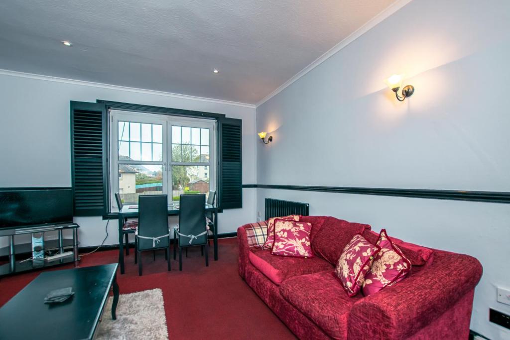 Кът за сядане в Cosy & Central 2BD Apartment Milngavie, Glasgow