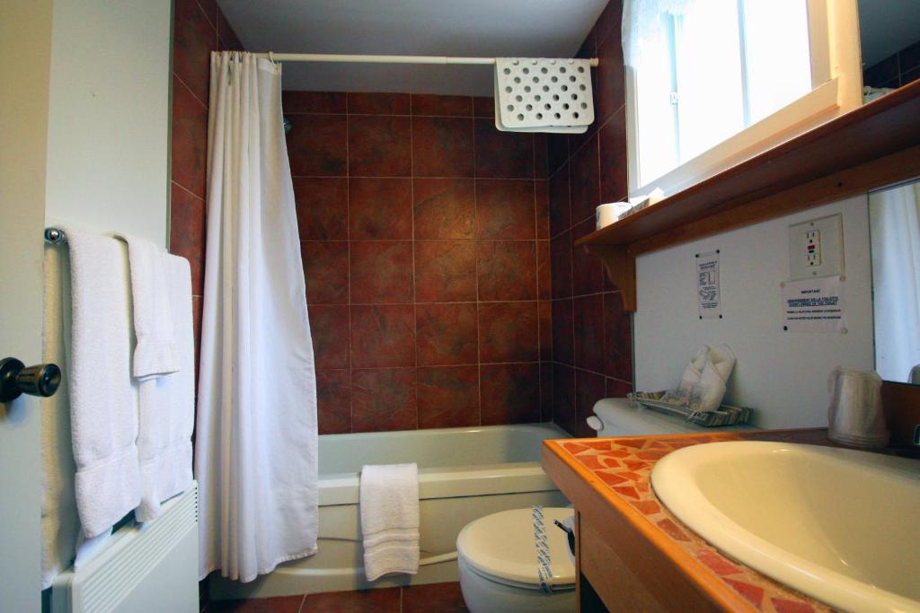 Koupelna v ubytování Motel Le JoliBourg