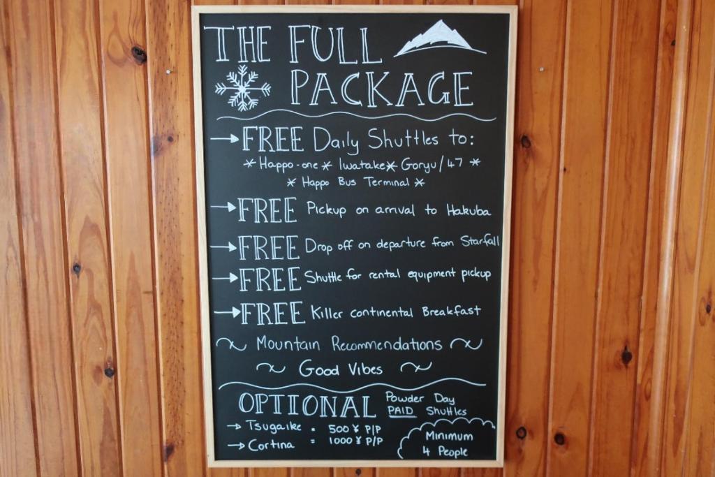 Certifikát, hodnocení, plakát nebo jiný dokument vystavený v ubytování Starfall Lodge
