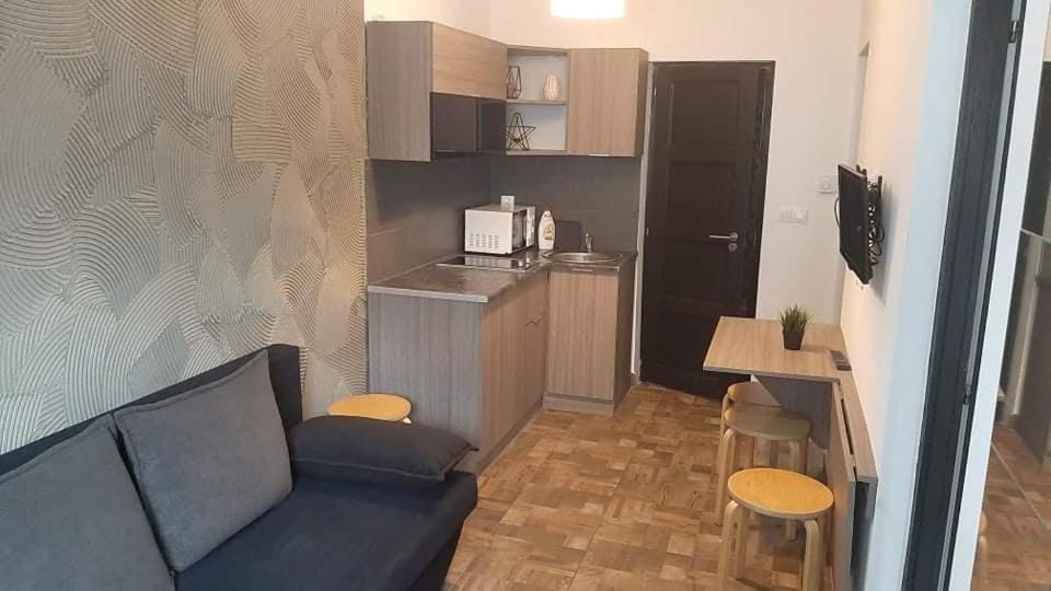 Kuchyň nebo kuchyňský kout v ubytování New Beachapartman