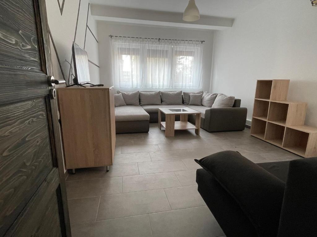 Posezení v ubytování New Beachapartman