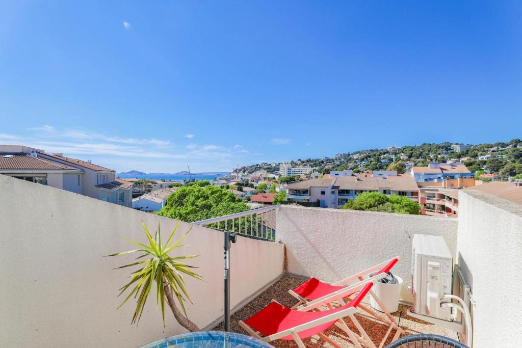 Fotografia z galérie ubytovania Studio avec terrasse vue mer et climatisation v destinácii Marseille