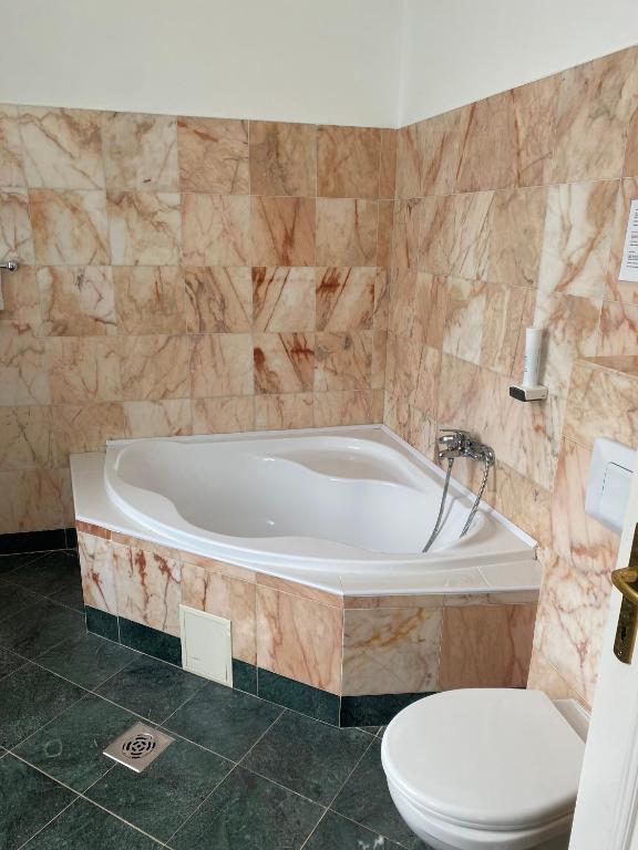 Koupelna v ubytování Főnix Hotel
