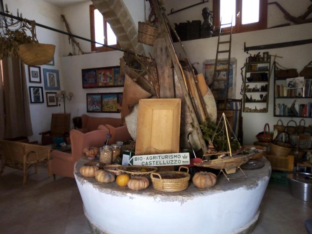 A seating area at Agriturismo Castelluzzo Organic Farm