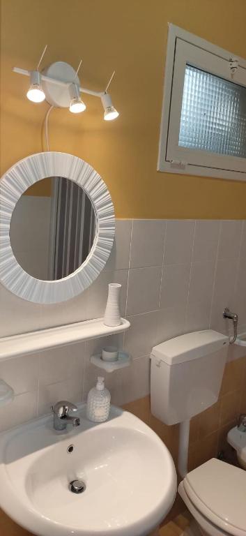 Koupelna v ubytování Dirò Camere