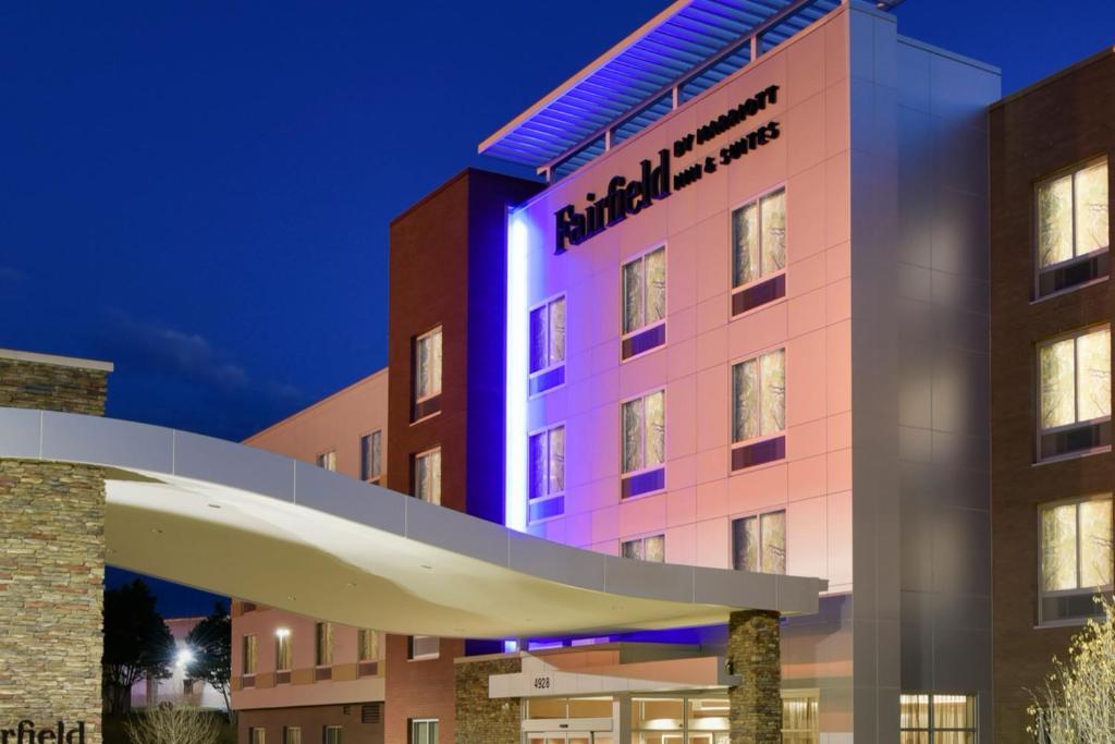 a rendering of a hotel at night at Fairfield by Marriott Inn & Suites Memphis Arlington in Arlington