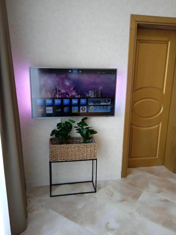 TV a/nebo společenská místnost v ubytování APHRODITE PARK DELUXE