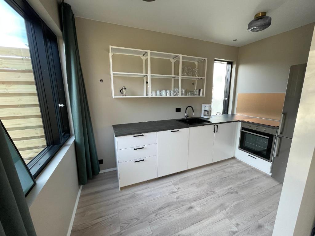Kuchyň nebo kuchyňský kout v ubytování Keflavik Apartments 101