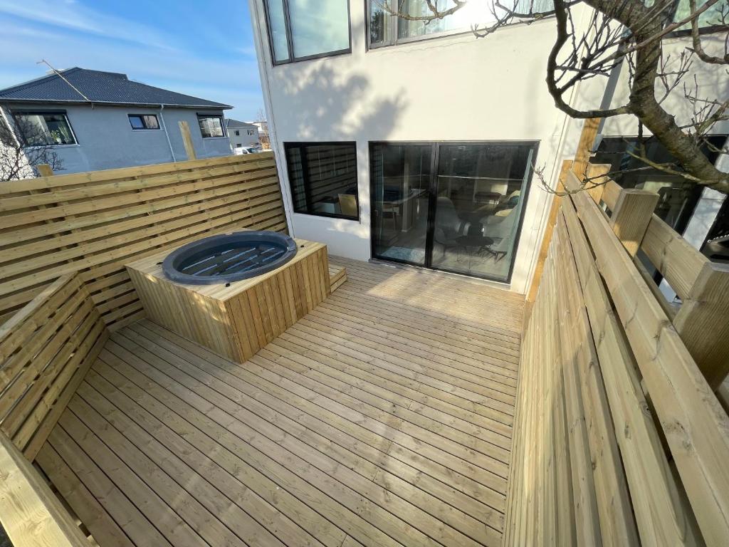 Balkón nebo terasa v ubytování Keflavik Apartments 101