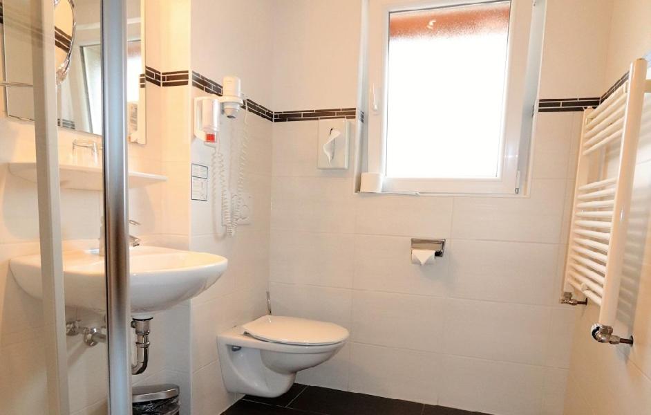 Koupelna v ubytování Hotel Klosterbräustuben