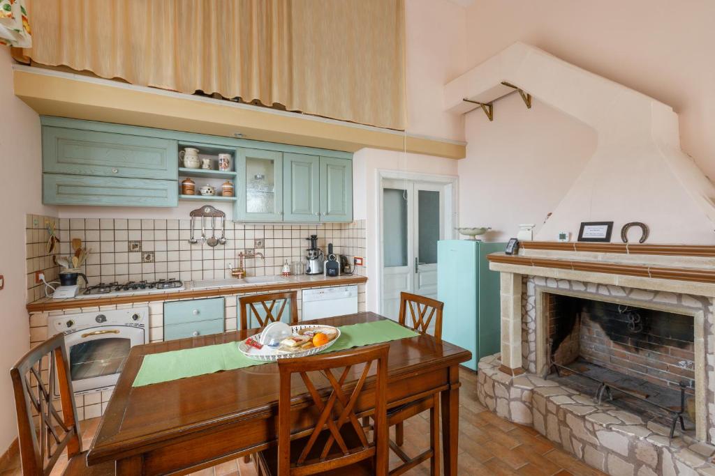 Kuchyň nebo kuchyňský kout v ubytování B&B Vigna del Duca