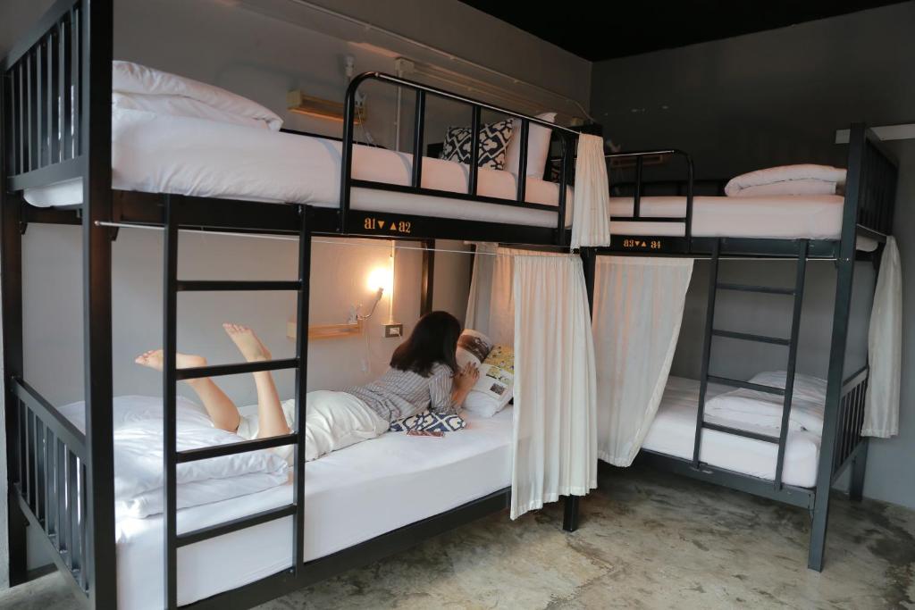 Litera o literas de una habitación en Jeune Hostel Chiang Mai