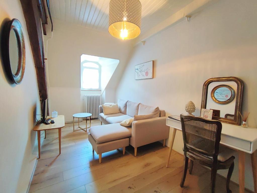 Posezení v ubytování Les Suites - Saulieu