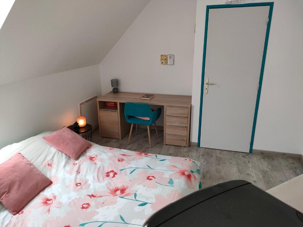 Posteľ alebo postele v izbe v ubytovaní Villa du Littoral