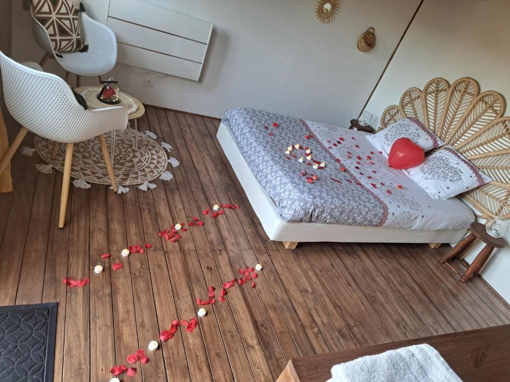 Posteľ alebo postele v izbe v ubytovaní Cabane Spa Nord'GOUIS